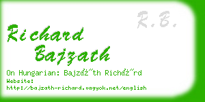 richard bajzath business card